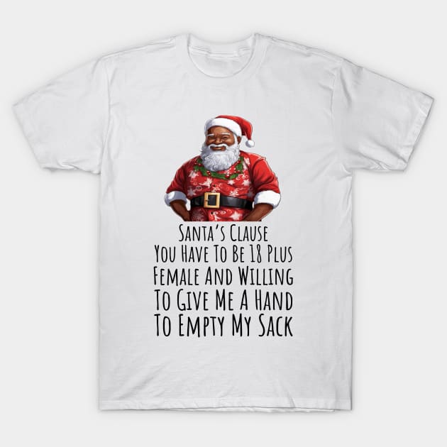 Would You Like To Give Santa A Hand To Empty His Sack T-Shirt by Afroditees